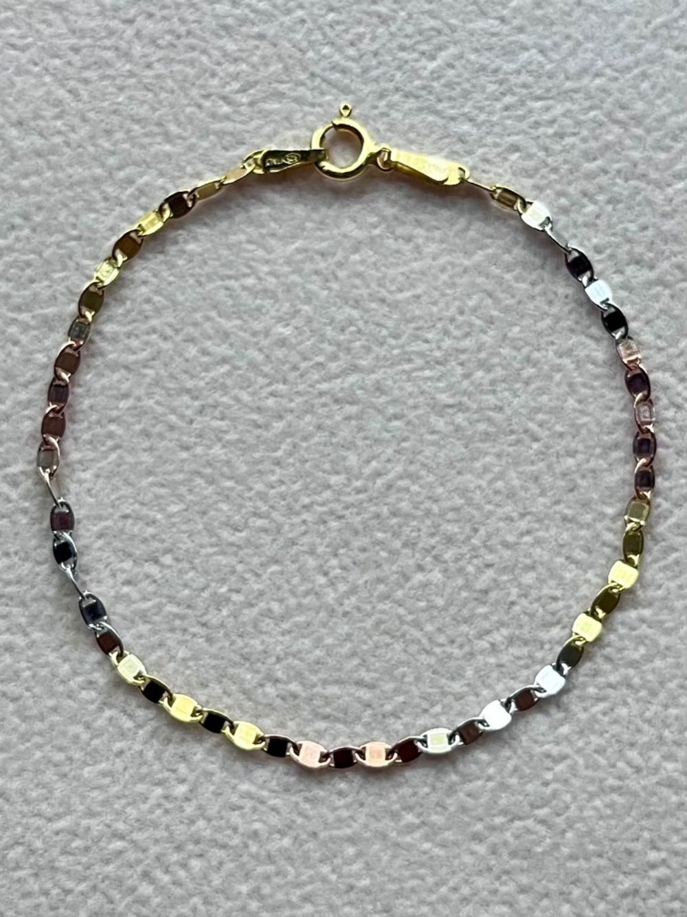 B051 | Tri-Tone Mirror Link Bracelet